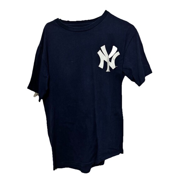 Jorge Posada #20 New York Yankees Majestic Navy T-Shirt Men’s Size M MLB - Picture 2 of 3
